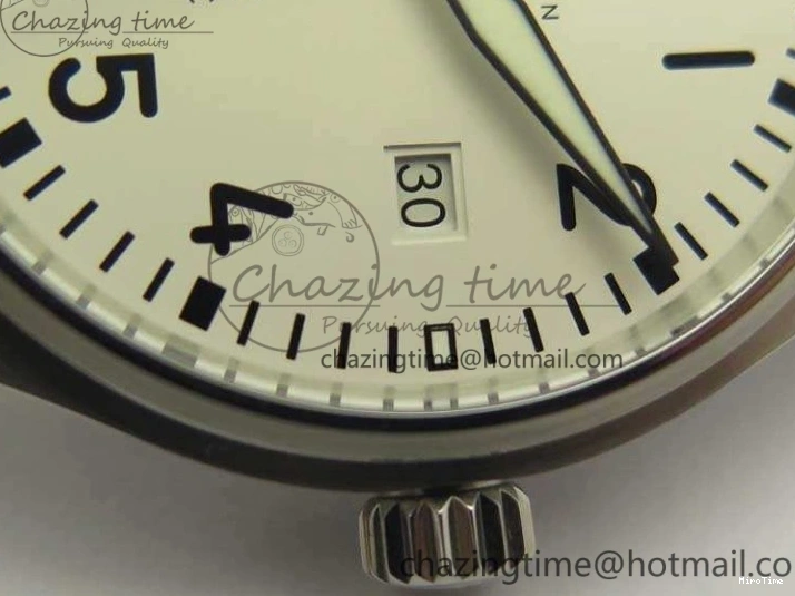 MIROTIME 0418 Efficient Mark XVIII Le Petit Prince IW327001 SS MKS 1:1 Best Edition White Dial On Leather Strap MIYOTA9015 V 7220